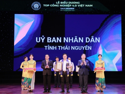 Tỉnh Thái Nguyên được vinh danh tại Lễ trao giải “TOP Công nghiệp 4.0 Việt Nam - I4.0 Awards” năm 2023