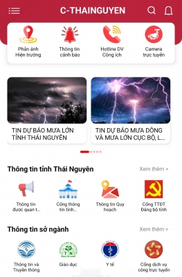 Ứng dụng công dân số C-ThaiNguyen: Kênh tương tác hữu ích giữa người dân và chính quyền