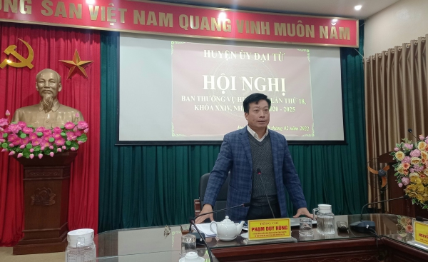 Ban Thường vụ Huyện ủy Đại Từ họp phiên thường kỳ lần thứ 18, nhiệm kỳ 2020 - 2025