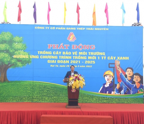 Công ty CP Gang thép Thái Nguyên tích cực hưởng ứng Chương trình trồng mới 1 tỷ cây xanh giai đoạn 2021 - 2025