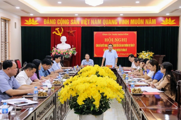 Ban Thường vụ Tỉnh ủy kiểm tra công tác lãnh đạo, chỉ đạo, triển khai thực hiện một số chỉ thị về công tác đảm bảo an ninh trật tự tại huyện Đồng Hỷ  