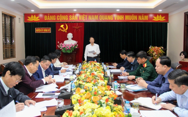 Hội nghị Ban Thường vụ Huyện ủy Đồng Hỷ lần thứ 56, khóa XXV, nhiệm kỳ 2020 - 2025