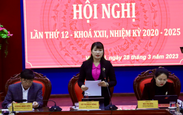 Hội nghị Ban Chấp hành Đảng bộ huyện lần thứ 12, khóa XXII, nhiệm kỳ 2020 - 2025