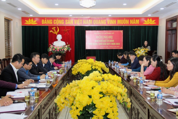 Thường trực Huyện ủy Đồng Hỷ giao ban công tác với các cơ quan khối Đảng, Ủy ban MTTQ và các tổ chức chính trị - xã hội cấp huyện