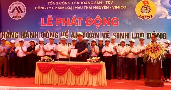 Công ty Cổ phần Kim loại màu Thái Nguyên - Vimico phát động hưởng ứng Tháng hành động về ATVSLĐ và Tháng Công nhân