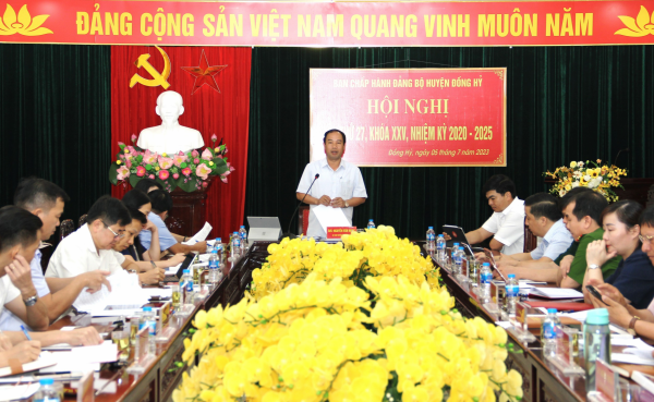 Hội nghị Ban Chấp hành Đảng bộ huyện Đồng Hỷ lần thứ 27, khóa XXV, nhiệm kỳ 2020-2025