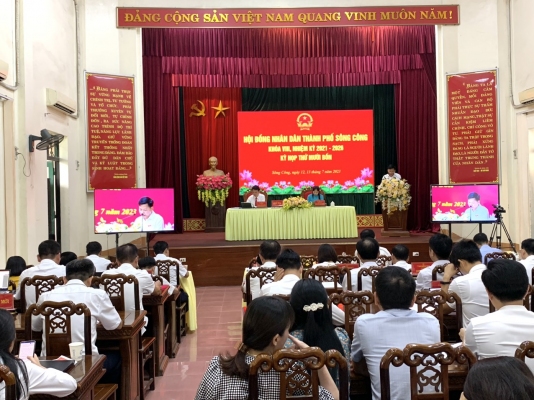 Khai mạc Kỳ họp thứ 14 Hội đồng nhân dân thành phố Sông Công khóa VIII