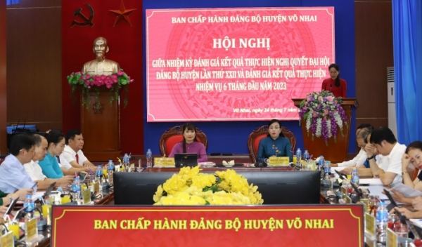 Đảng bộ huyện Võ Nhai tổ chức Hội nghị sơ kết giữa nhiệm kỳ 2020 - 2025