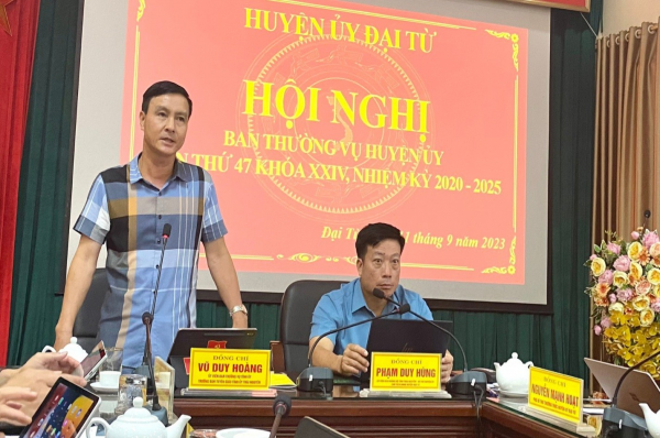 Hội nghị Ban Thường vụ Huyện ủy Đại Từ lần thứ 47 khóa XXIV, nhiệm kỳ 2020 - 2025