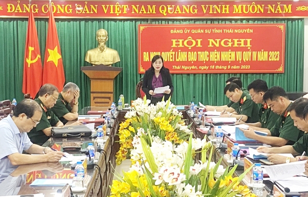 Đảng ủy Quân sự tỉnh: Ra nghị quyết lãnh đạo thực hiện nhiệm vụ quý IV