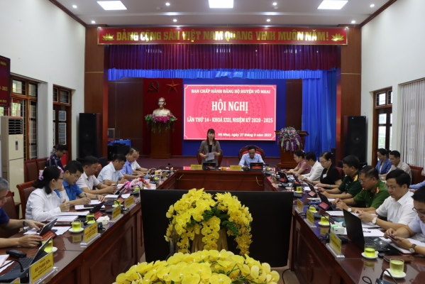 Hội nghị Ban Chấp hành Đảng bộ huyện Võ Nhai lần thứ 14, nhiệm kỳ 2020 - 2025