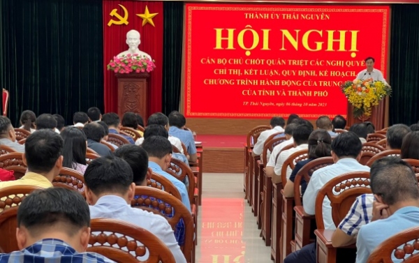 Thành ủy Thái Nguyên triển khai các văn bản mới của Đảng