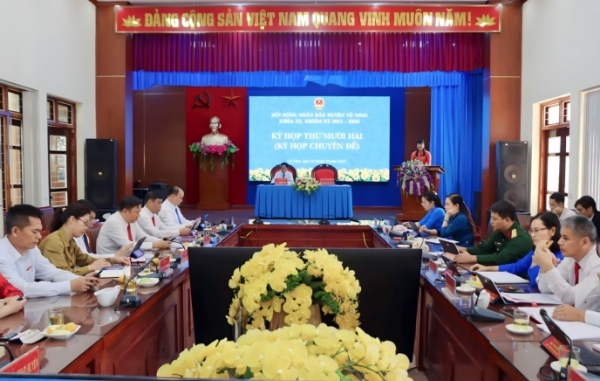 HĐND huyện Võ Nhai khóa XX tổ chức kỳ họp chuyên đề