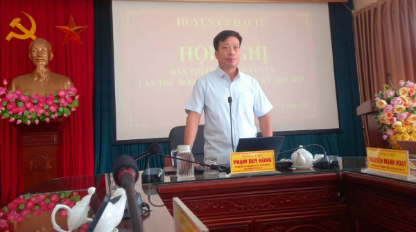 Ban Thường vụ Huyện ủy Đại Từ khóa XXIV tổ chức hội nghị lần thứ 50 cho ý kiến vào nhiều nội dung quan trọng