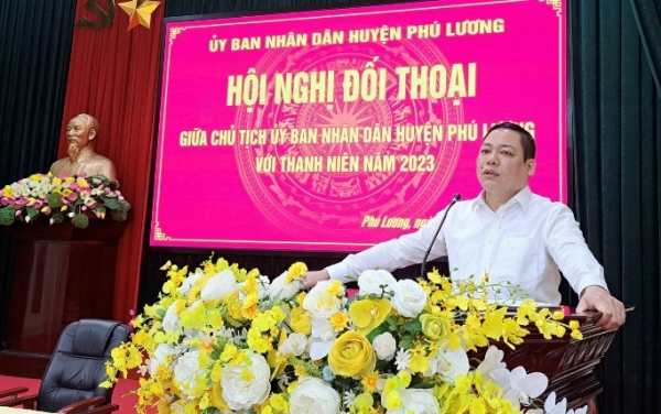 Phú Lương: Nhiều ý kiến tâm huyết tại Hội nghị đối thoại giữa Chủ tịch UBND huyện với thanh niên năm 2023