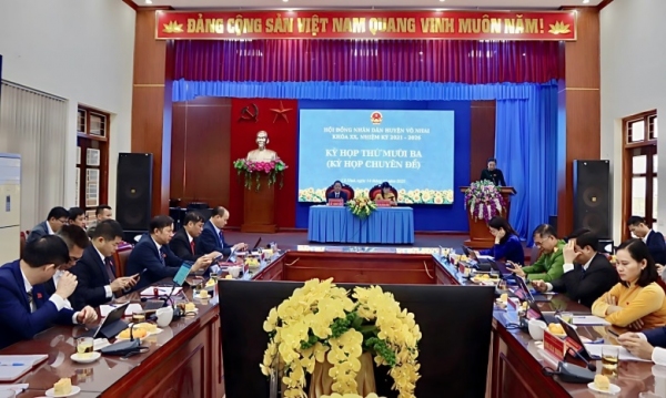 HĐND huyện Võ Nhai khóa XX tổ chức kỳ họp chuyên đề 