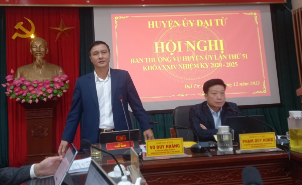Ban Thường vụ Huyện uỷ Đại Từ họp cho ý kiến vào nhiều nội dung quan trọng