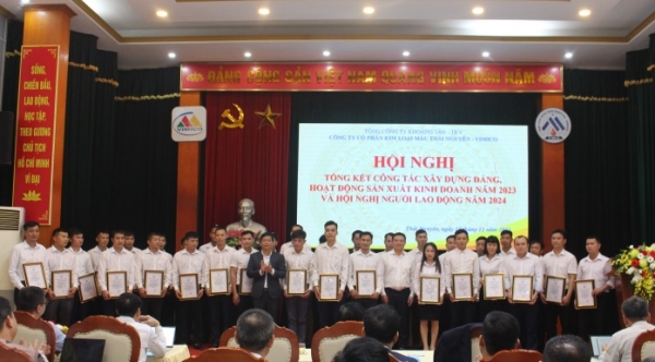 Công ty Cổ phần Kim loại màu Thái Nguyên - Vimico khắc phục khó khăn, hoàn thành tốt nhiệm vụ sản xuất, kinh doanh
