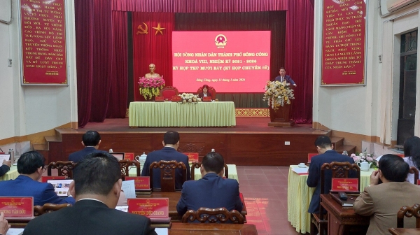HĐND thành phố Sông Công thông qua 15 nghị quyết về phát triển kinh tế - xã hội