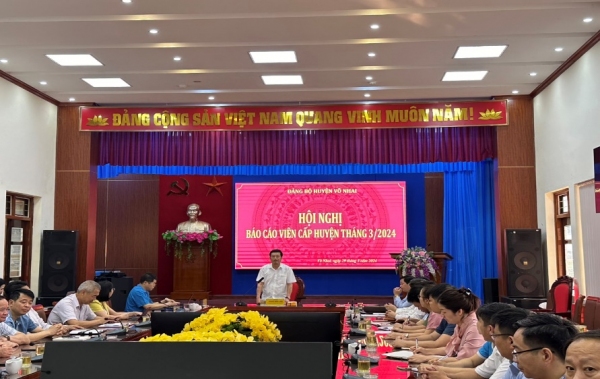 Võ Nhai: Tổ chức Hội nghị báo cáo viên thường kỳ tháng 3 năm 2024 