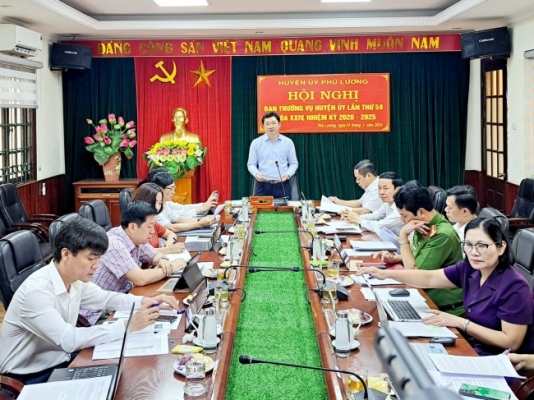 Hội nghị Ban Thường vụ Huyện ủy lần thứ 59, nhiệm kỳ 2020 - 2025