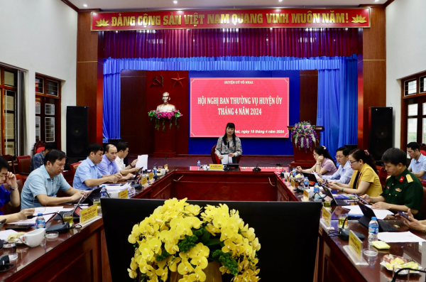 Hội nghị Ban Thường vụ Huyện uỷ Võ Nhai lần thứ 43, nhiệm kỳ 2020 - 2025