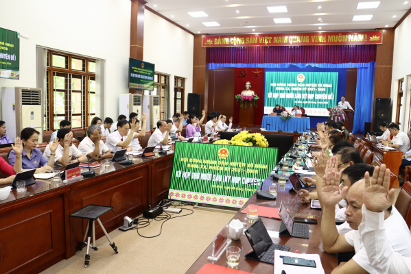 13 nghị quyết quan trọng được HĐND huyện Võ Nhai thảo luận, biểu quyết thông qua tại kỳ họp lần thứ 16