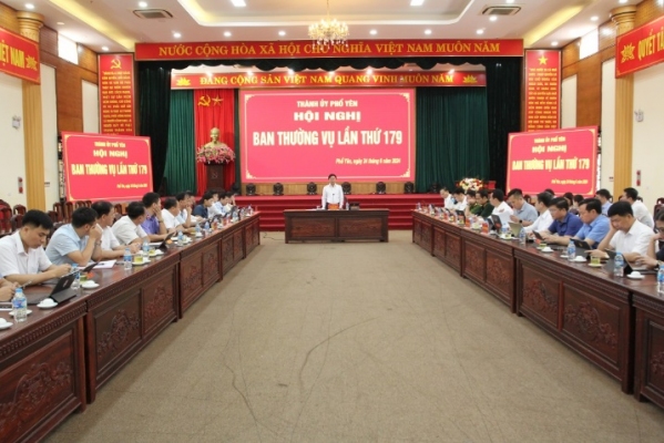 Hội nghị Ban Thường vụ Thành ủy Phổ Yên lần thứ 179