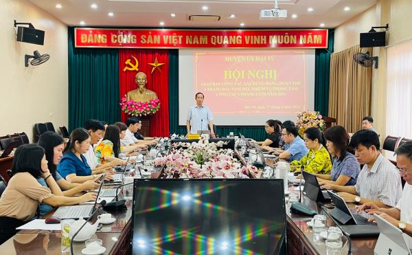 Đại Từ: Giao ban công tác xây dựng Đảng, đoàn thể 6 tháng đầu năm