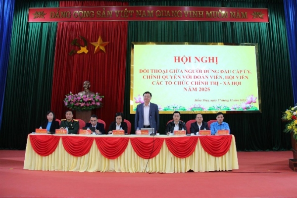 Đối thoại giữa người đứng đầu cấp ủy, chính quyền với đoàn viên, hội viên các tổ chức chính trị - xã hội năm 2025