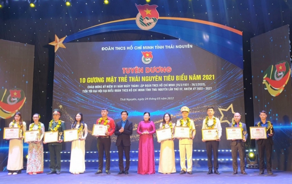 Tuyên dương 10 gương mặt trẻ tiêu biểu tỉnh Thái Nguyên năm 2021