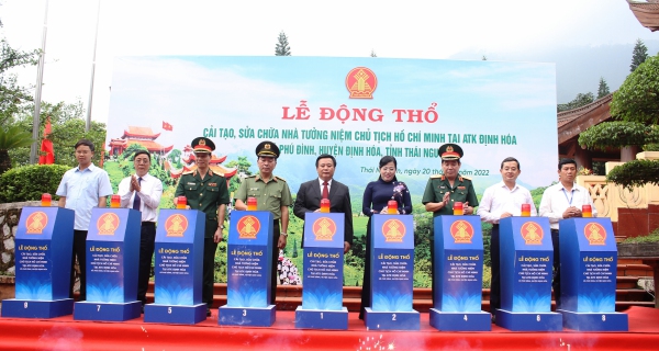 Động thổ cải tạo, sửa chữa Nhà Tưởng niệm Chủ tịch Hồ Chí Minh tại ATK Định Hoá