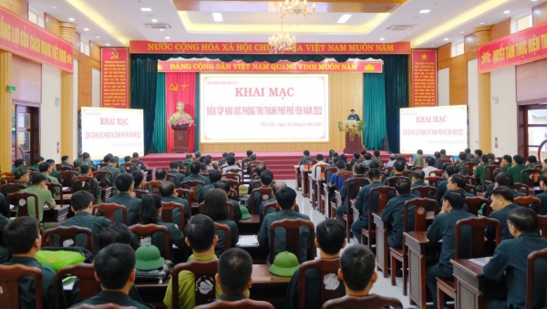 Khai mạc diễn tập khu vực phòng thủ thành phố Phổ Yên năm 2022