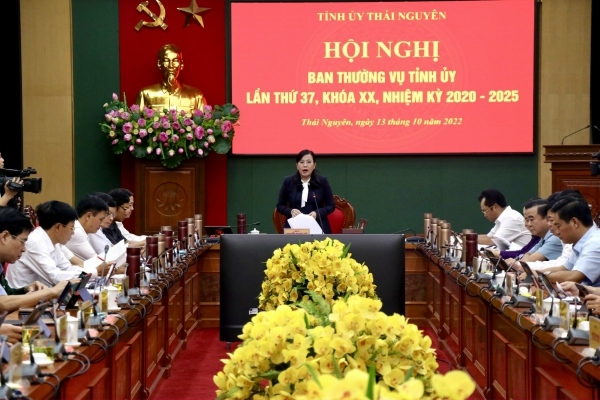Hội nghị Ban Thường vụ Tỉnh ủy lần thứ 37 nhiệm kỳ 2020 - 2025