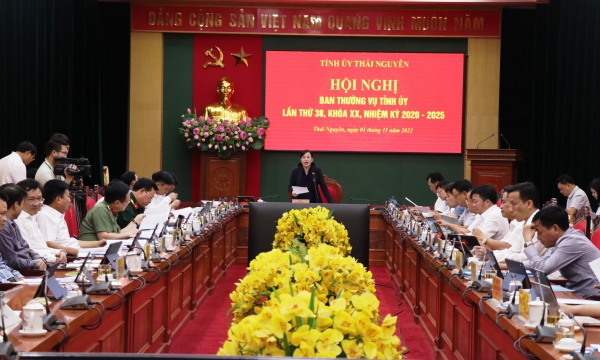 Hội nghị Ban Thường vụ Tỉnh ủy lần thứ 38, khóa XX, nhiệm kỳ 2020 - 2025