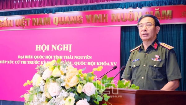 Đại tướng Phan Văn Giang tiếp xúc cử tri TP. Sông Công