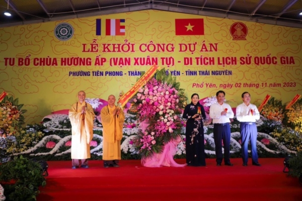 Khởi công Dự án tu bổ chùa Hương Ấp (Vạn Xuân tự) thuộc Khu di tích quốc gia Lý Nam Đế