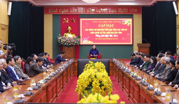 Gặp mặt các đồng chí nguyên lãnh đạo tỉnh nhân dịp Tết Nguyên đán Giáp Thìn 2024