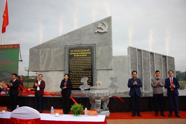 Lễ khánh thành công trình xây dựng, mở rộng, tôn tạo Di tích nơi thành lập cơ sở Đảng Cộng sản đầu tiên của tỉnh Thái Nguyên