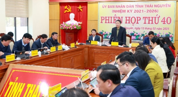 Phiên họp thứ 40 Ủy ban nhân dân tỉnh Thái Nguyên, nhiệm kỳ 2021 - 2026