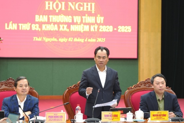 Hội nghị Ban Thường vụ Tỉnh ủy lần thứ 93, khóa XX, nhiệm kỳ 2020 - 2025