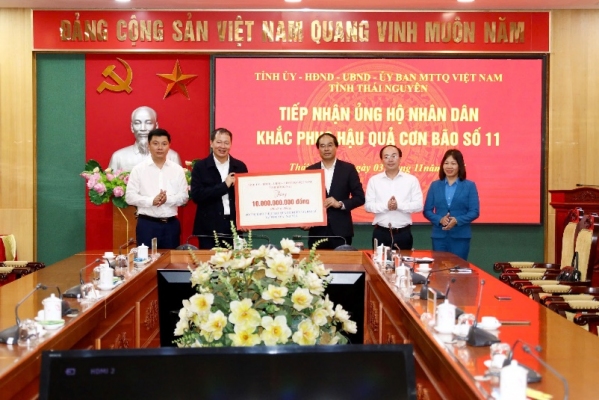 Tỉnh Đồng Nai hỗ trợ tỉnh Thái Nguyên 10 tỷ đồng khắc phục hậu quả thiên tai