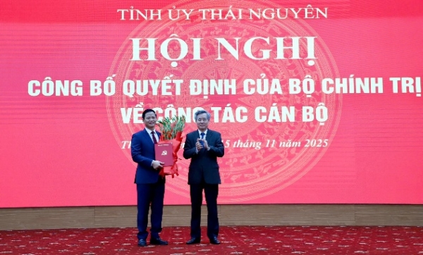 Đồng chí Vương Quốc Tuấn giữ chức Phó Bí thư Tỉnh ủy Thái Nguyên nhiệm kỳ 2025 - 2030