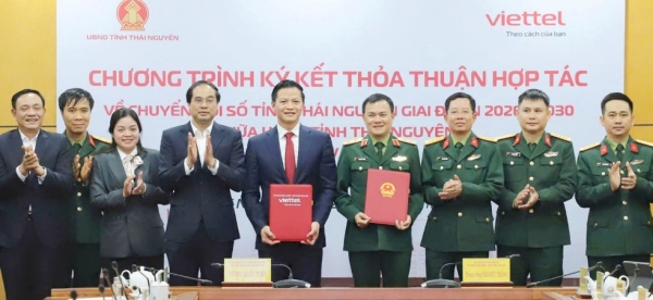 Thái Nguyên và Viettel ký kết thỏa thuận hợp tác về chuyển đổi số giai đoạn 2026 - 2030