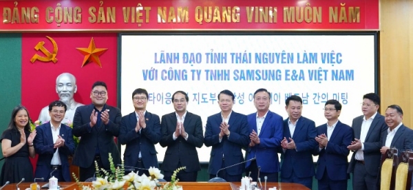 Đồng chí Bí thư Tỉnh ủy chủ trì làm việc với Công ty TNHH Samsung E&A Việt Nam