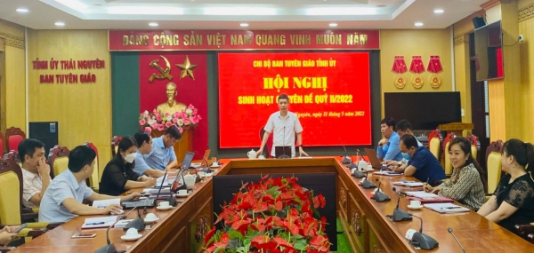 Sinh hoạt chuyên đề góp phần đẩy mạnh công tác tuyên truyền trên Cổng Thông tin điện tử Đảng bộ tỉnh Thái Nguyên
