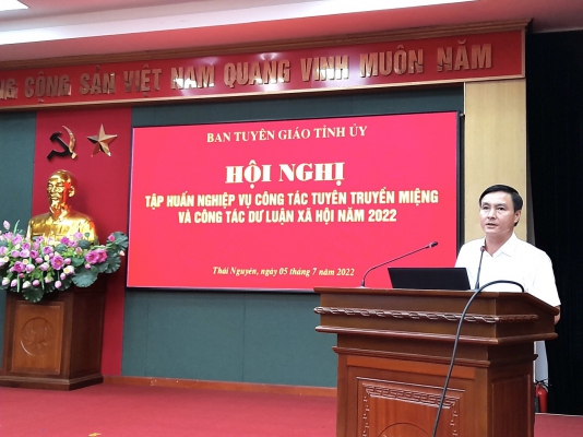 Tập huấn nghiệp vụ công tác tuyên truyền miệng và công tác dư luận xã hội năm 2022