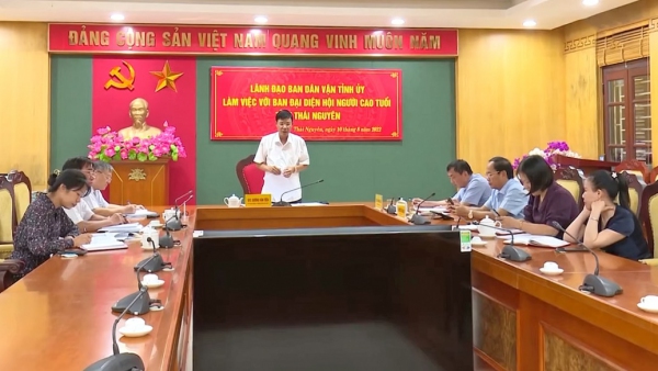 Ban Dân vận Tỉnh ủy làm việc với Hội Người cao tuổi của tỉnh