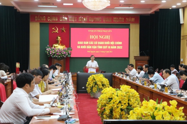 Giao ban các cơ quan khối Nội chính và khối Dân vận quý III năm 2022