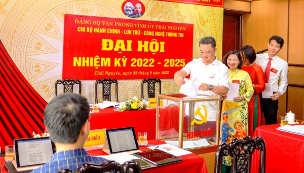 Đảng bộ Văn phòng Tỉnh ủy: Chỉ đạo tổ chức thành công đại hội các chi bộ trực thuộc